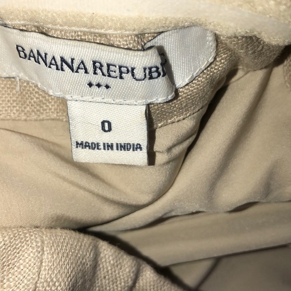 Banana Republic factory size 0 tan linen dress - Picture 6 of 7